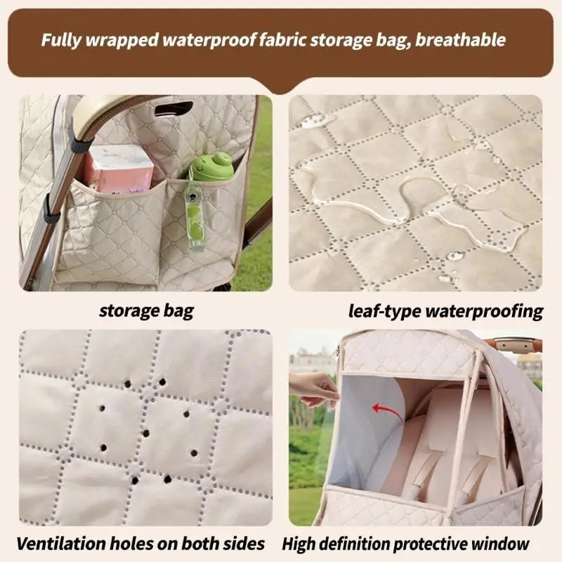 Universal Stroller Rain Cover – Waterproof Baby Carriage Shield