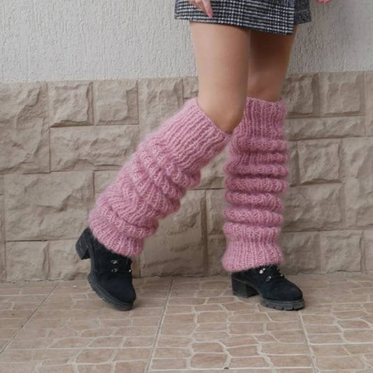 Women's Mohair Knit Leg Warmers – Open Toe, Cozy & Stretchy Knit Leg Warmers Peaceful Pleasures Health and Wellness