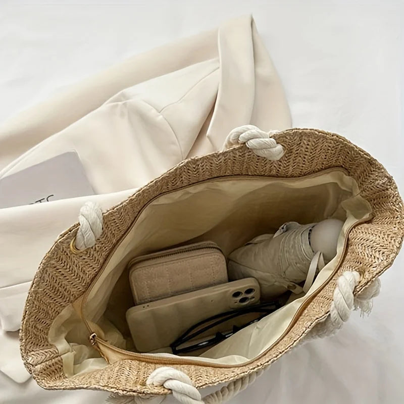 Large Capacity Beach Vacation Bag, Pastoral Style, Simple Design Summer Vacation Handbag 28 reviews 4.9 All reviews are from ve Peaceful Pleasures Health and Wellness