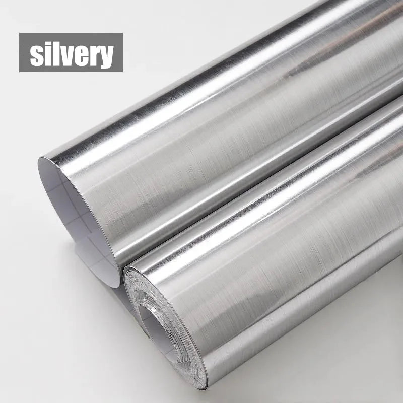 Brushed Steel Contact Paper – Peel & Stick Kitchen Wallpaper