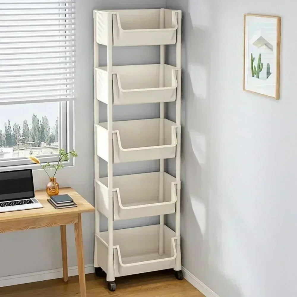 Rolling Multi-Layer Storage Shelf with Wheels – Kitchen, Bathroom & Bedroom Organizer Cart Peaceful Pleasures Health and Wellness