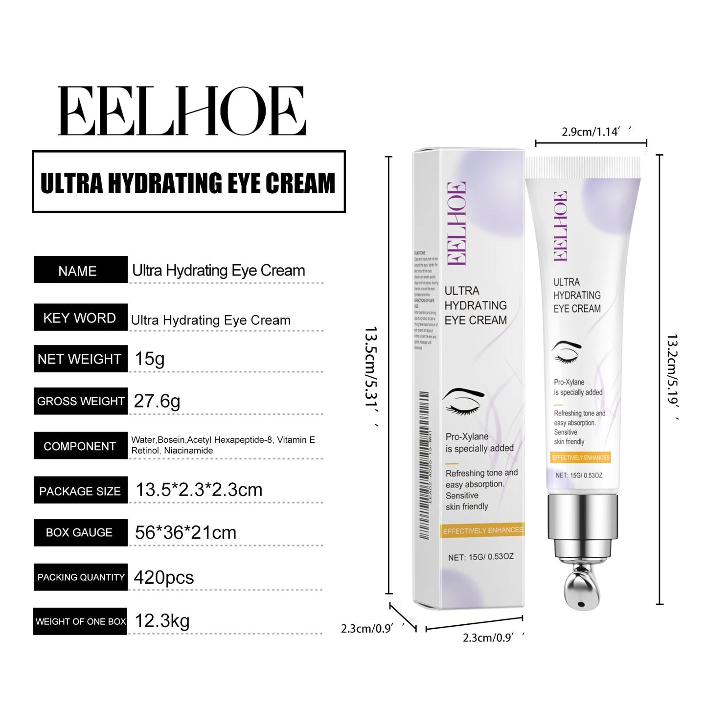 Ultra Hydrating Eye Cream – Dark Circles, Puffiness & Wrinkles