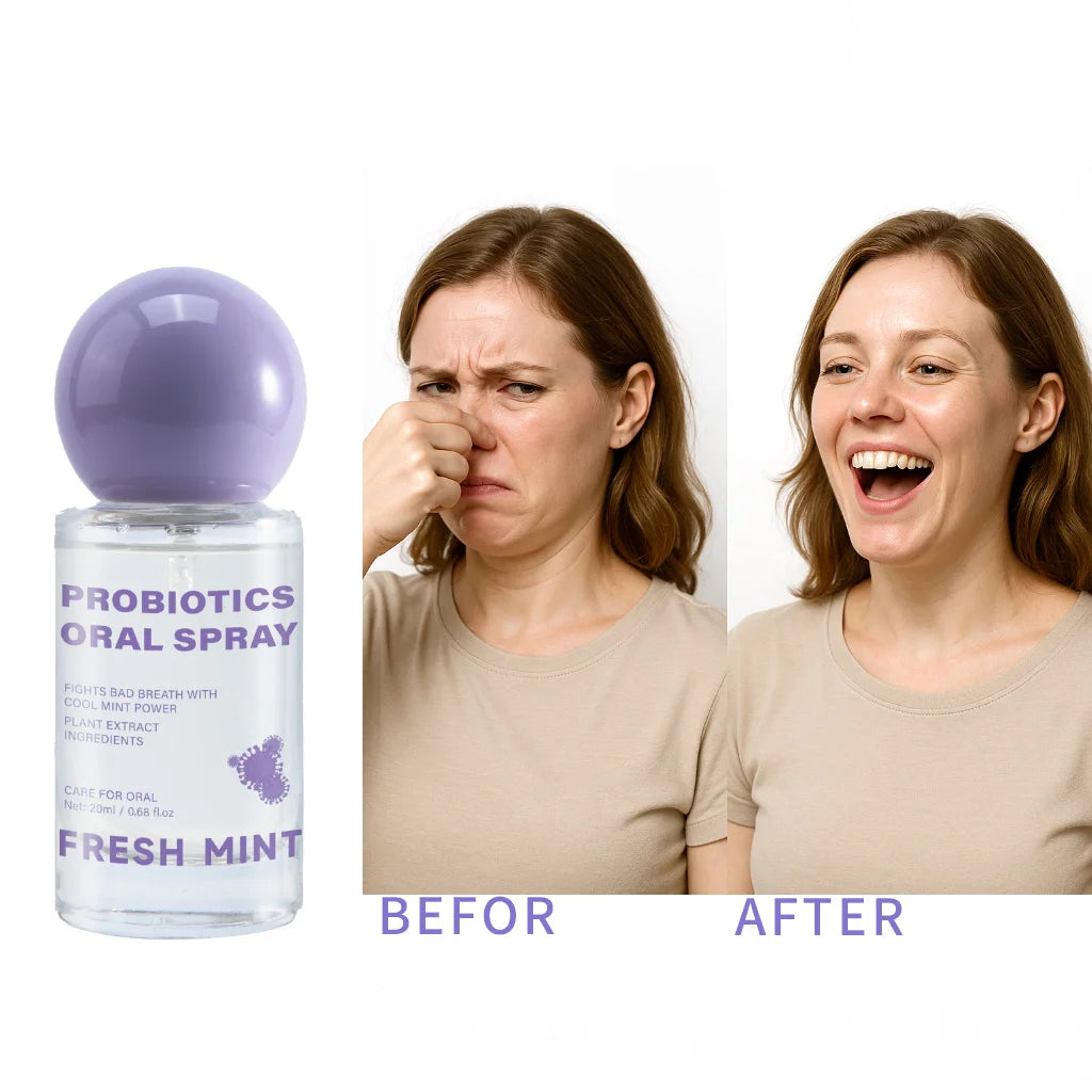 Long Lasting Fresh Mint Oral Spray Portable Mouth Breath Freshener for Adults Freshness Oral Care Products 20ML Peaceful Pleasures Health and Wellness