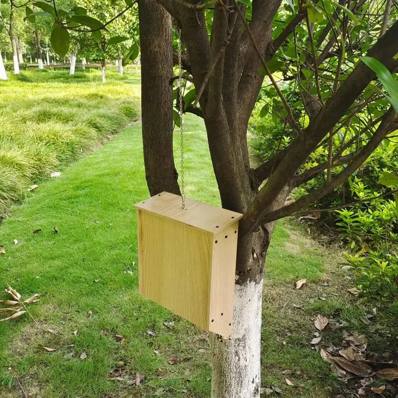 Wooden Outdoor Bat House | Bat Shelter, Nest & Habitat Box