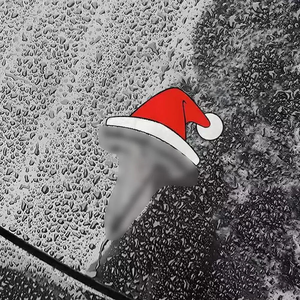 Tesla Model Y & 3 Christmas Santa Hat Window Sticker Decal