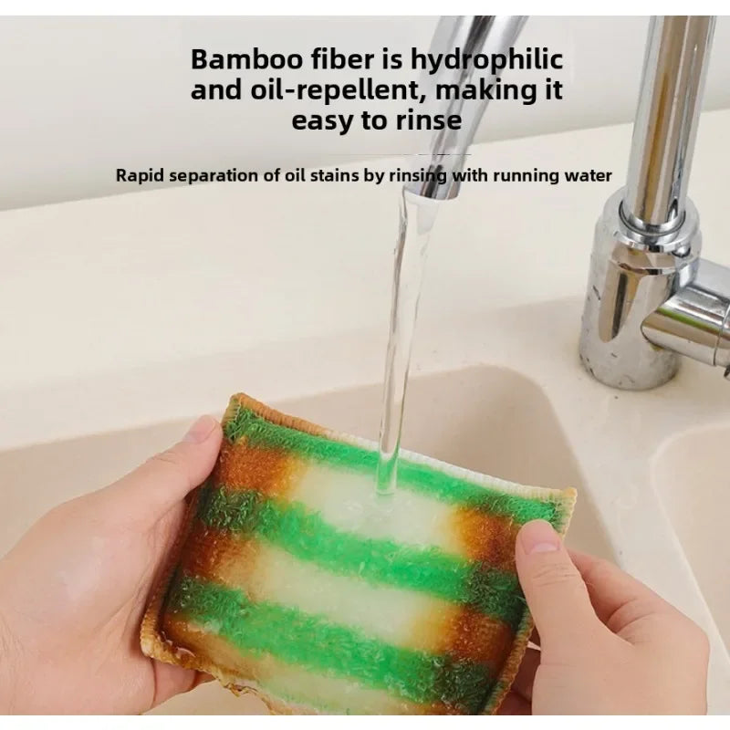Bamboo Fiber Magic Wipe Dishcloth | Eco Kitchen Scouring Cloth