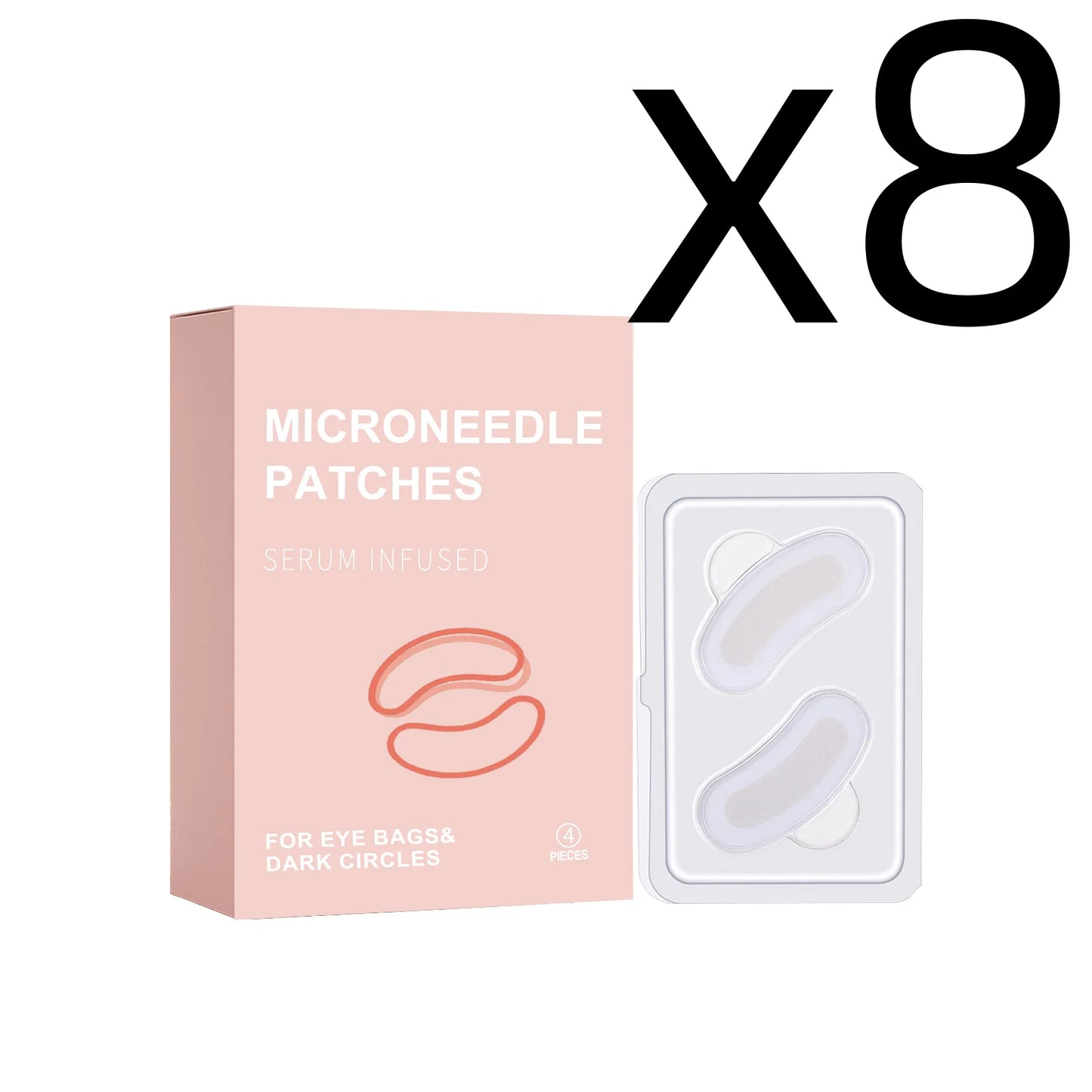 Retinol Eye Care Patches Firming Eye Bags Relief Puffiness Reduce Dark Circle Repair Skin Elasticity Portable Eye Soothe Sticker Peaceful Pleasures Health and Wellness 4pcs Boxed X 8PCS