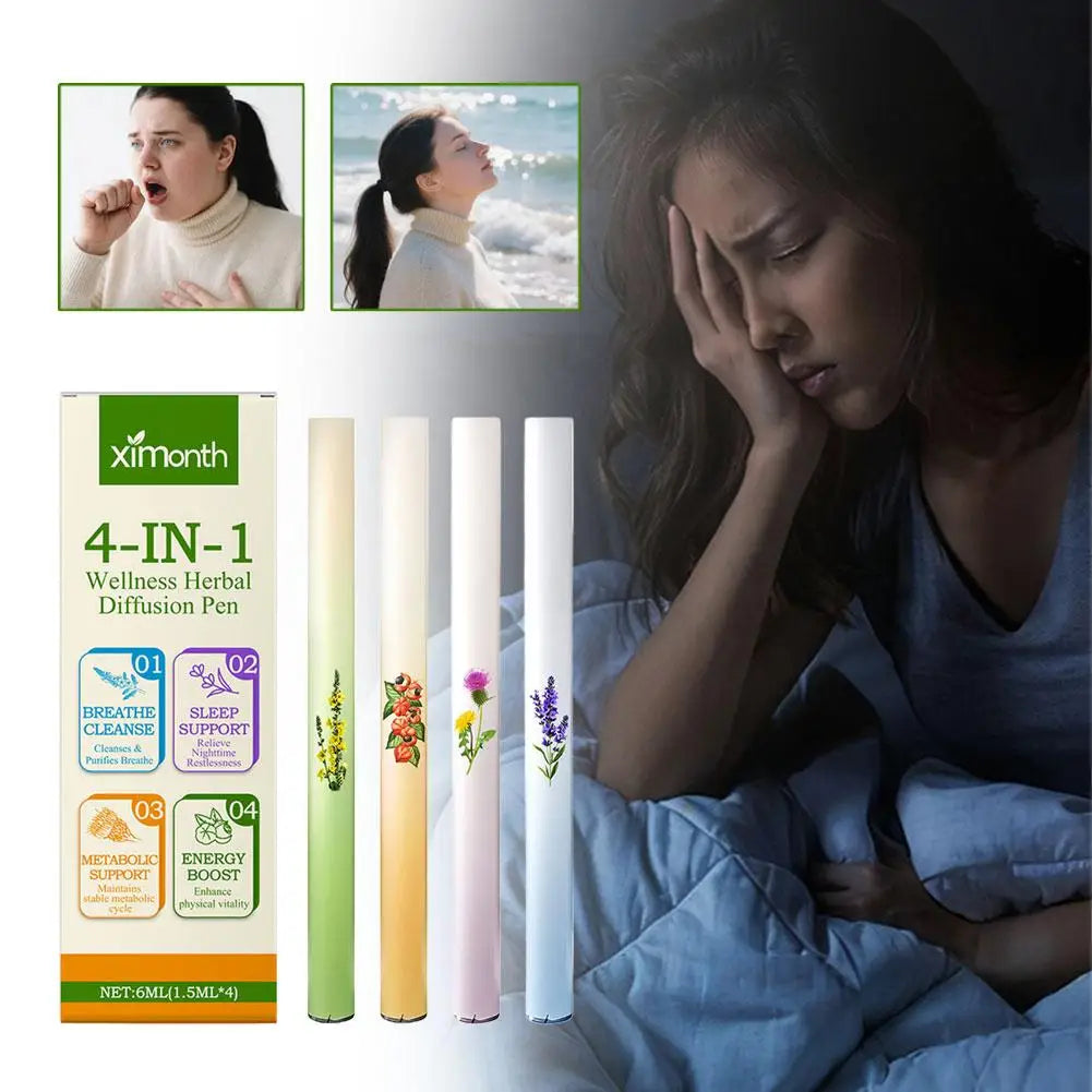 4-in-1 Herbal Aromatherapy Nasal Inhaler Stick | Energy & Sleep