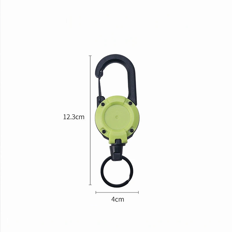 Retractable Tactical Keychain Clip | Anti-Loss Wire Rope