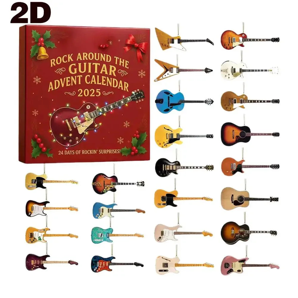 Capybara Advent Calendar Count Down to 2025 Christmas Calendar Capybara Tree Pendant 24 Days Acrylic Ornament Party Favor Peaceful Pleasures Health and Wellness rock guitar 1set