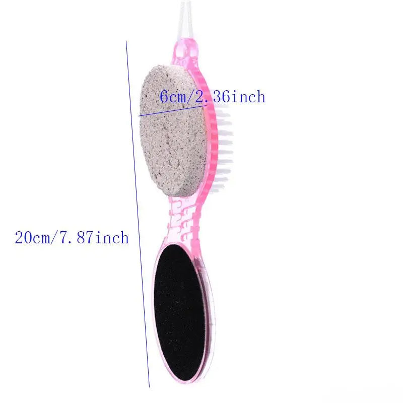 4 In 1 Foot Brush File With Pumice Stone Foot Rasp Sandpaper Foot Scrubber Brush For Feet Dead Skin Remover For Foot Care Tool Peaceful Pleasures Health and Wellness