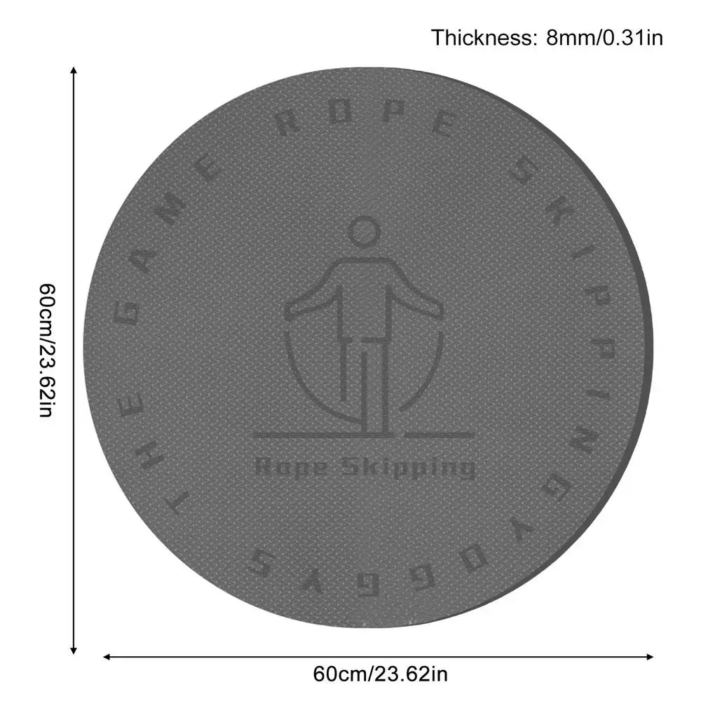 60cm Round Jump Rope Mat, Non-Slip & Shock Absorbing Reduces Impact on Joints and Noise for Indoor Workouts, Jumping Yoga Peaceful Pleasures Health and Wellness 60cm