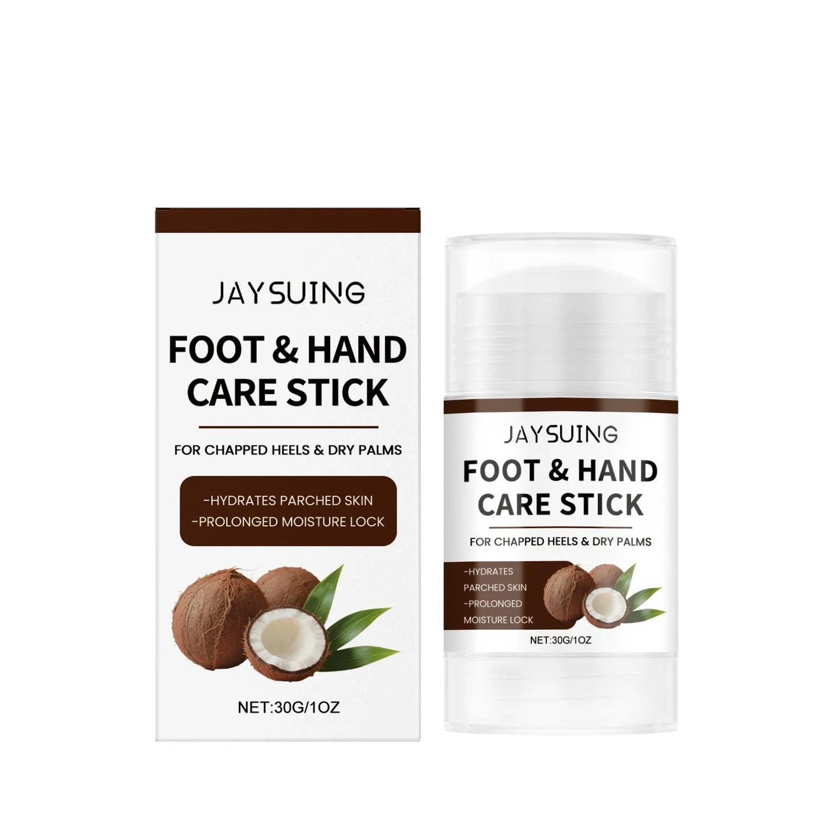 Coconut Oil Moisturizing Stick – Dry Cracked Skin Hand & Foot Care Moisturizing Body Stick Oasis Select 30g boxed
