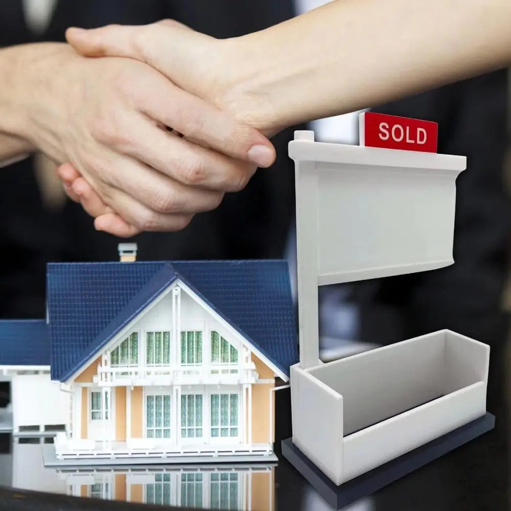 Sold Sign Real Estate Business Card Holder Removable Large Capacity Business Card Rack Easy To Install Open Design Peaceful Pleasures Health and Wellness