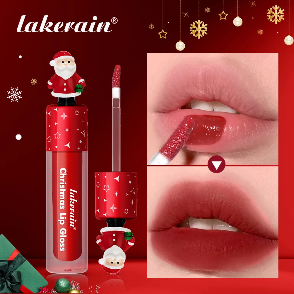 Lakerain Christmas Lip Gloss Set Long Lasting Moisturizing Waterproof Portable Travel Kit Ideal Thanksgiving Christmas Gift Peaceful Pleasures Health and Wellness