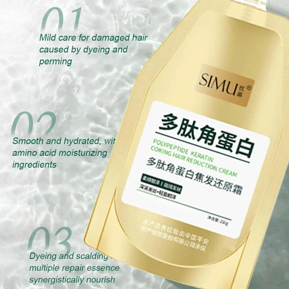 Polypeptide Keratin Hair Repair Cream 250g – Smoothing & Damage Restoration Treatment Peaceful Pleasures Health and Wellness