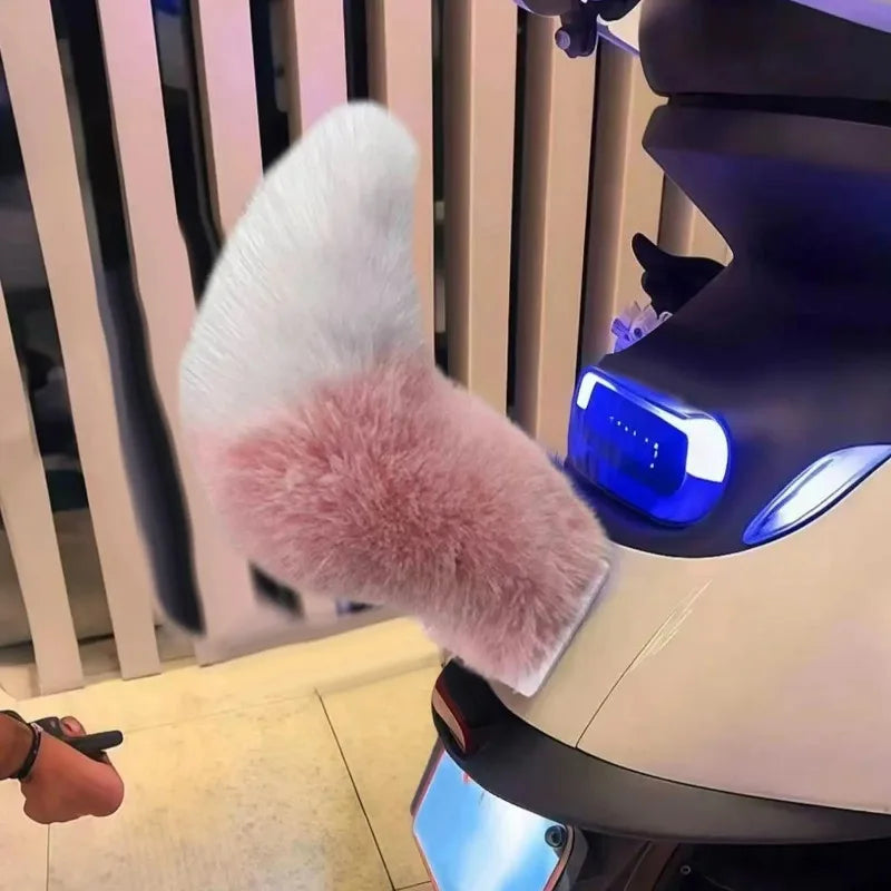 Electric Wagging Fox Tail Scooter Decoration | Remote Control