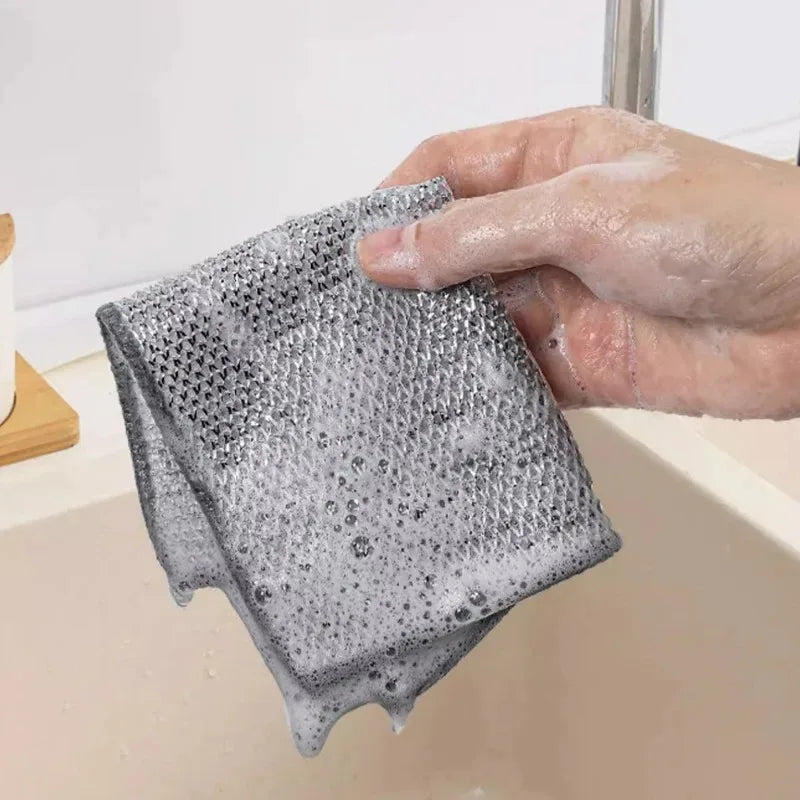 Non-Scratch Wire Dishcloth – Reusable Steel Wool Scrubber