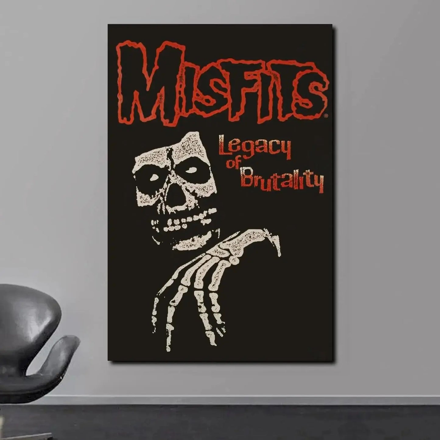 Misfits Hot Poster Horror Punk Rock Music Canvas Painting Wall Art Picture Retro Posters Prints for Bedroom Bar Club Home Decor Peaceful Pleasures Health and Wellness 18 40x60cm Unframed