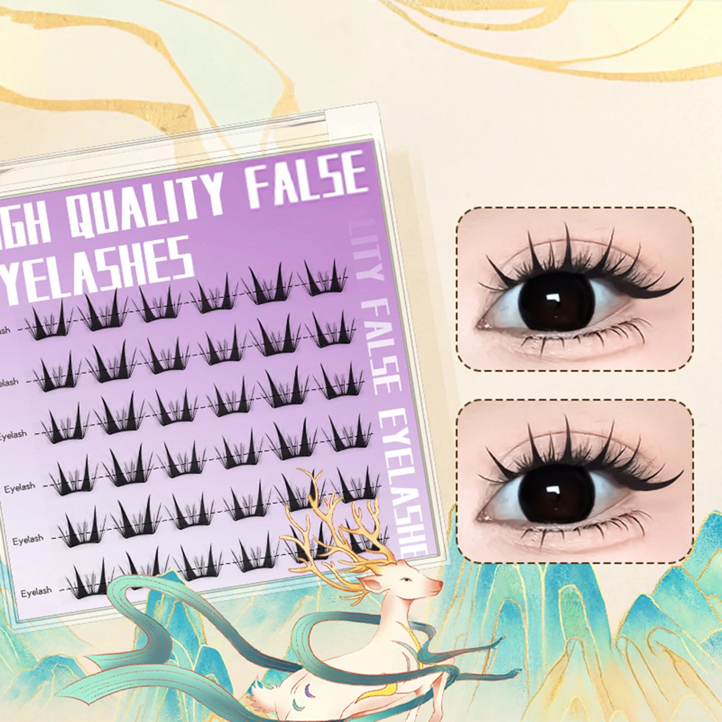 Korean Idol DIY Lashes Extension Cute Cat Paw False Eyelashes Natural Make Up Large Capacity DIY Lash Cluster Peaceful Pleasures Health and Wellness style 14
