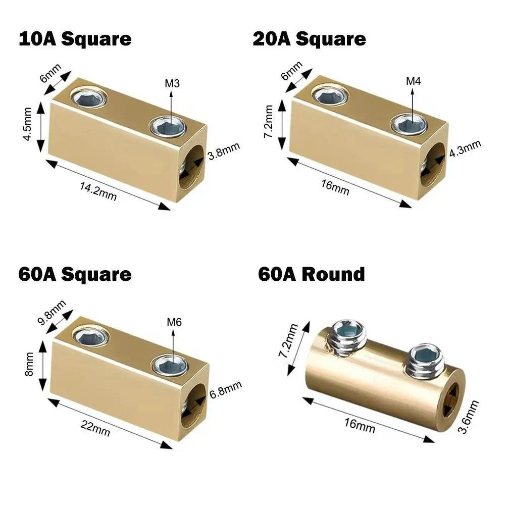 Brass Terminal Block & Heat Shrink Tubing | Waterproof Connector