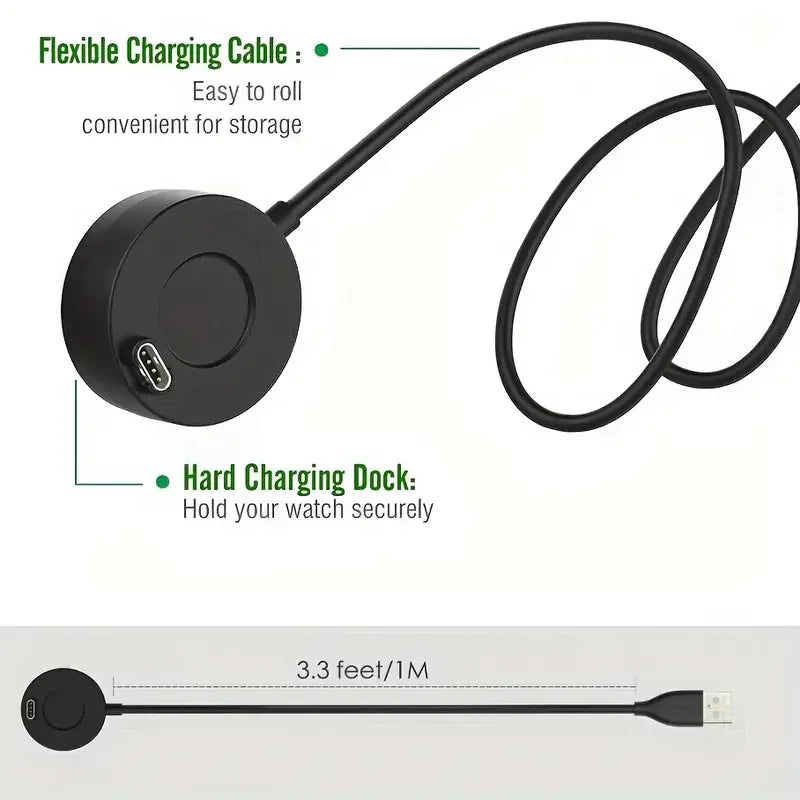 For Garmin Forerunner 965 955 945 935 745 265 255 245 55 45 USB Charger Smartwatch Charging Dock Cable Replacement Charger Peaceful Pleasures Health and Wellness