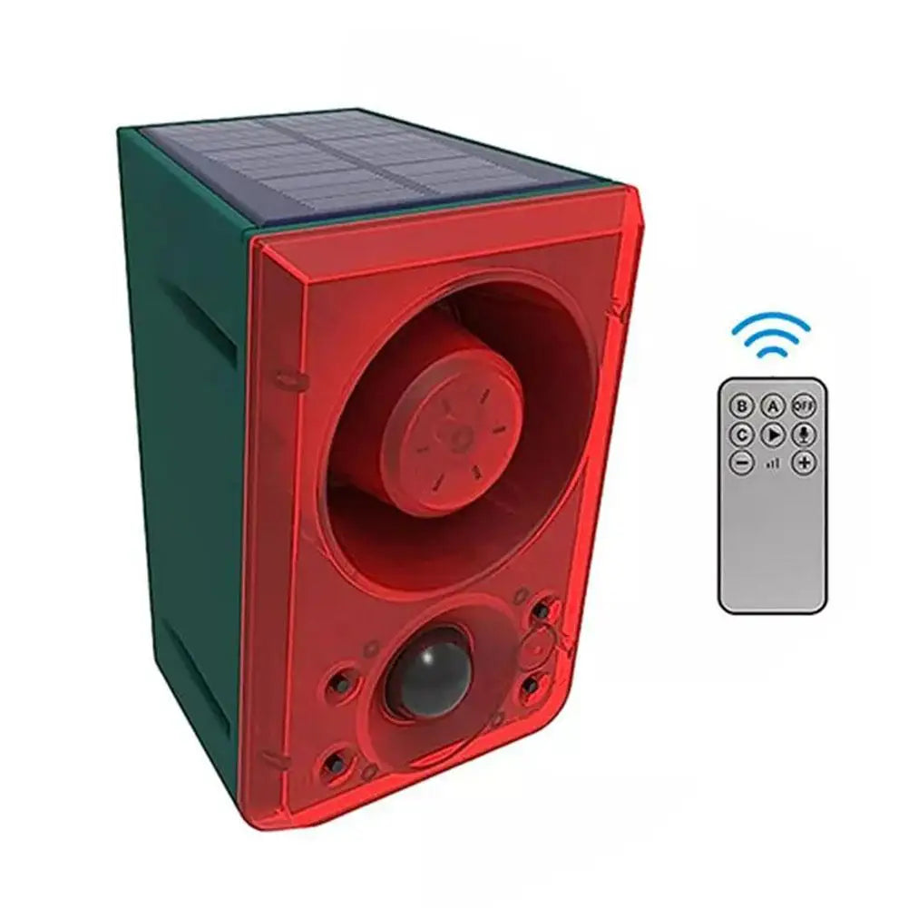 Solar Motion Sensor Animal Repeller – 130dB Alarm, IP55 Waterproof