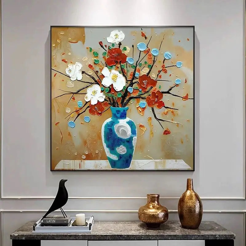Modern Abstract Flower Living Room Decoration, Nordic Restaurant Background, Hanging Painting, Sofa Decoration, Home Decoration Peaceful Pleasures Health and Wellness No frame 3 High80cmx120cm