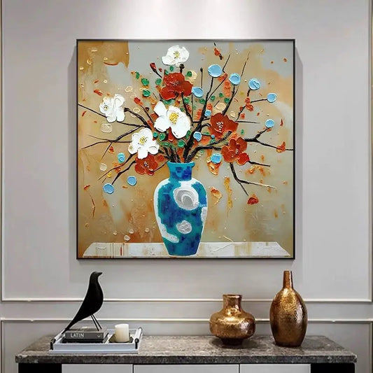 Modern Abstract Flower Living Room Decoration, Nordic Restaurant Background, Hanging Painting, Sofa Decoration, Home Decoration Peaceful Pleasures Health and Wellness No frame 3 High80cmx120cm