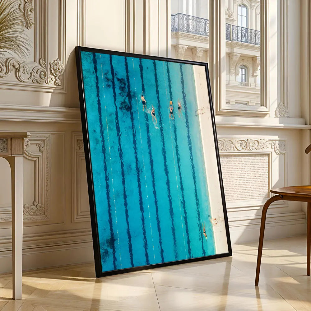 Summer Girl Swimming Pool Party Beach Ocean Boat Wall Art Print Poster Canvas Painting Picture Living Room & Home Decor Peaceful Pleasures Health and Wellness CD081 20x30cm Unframed