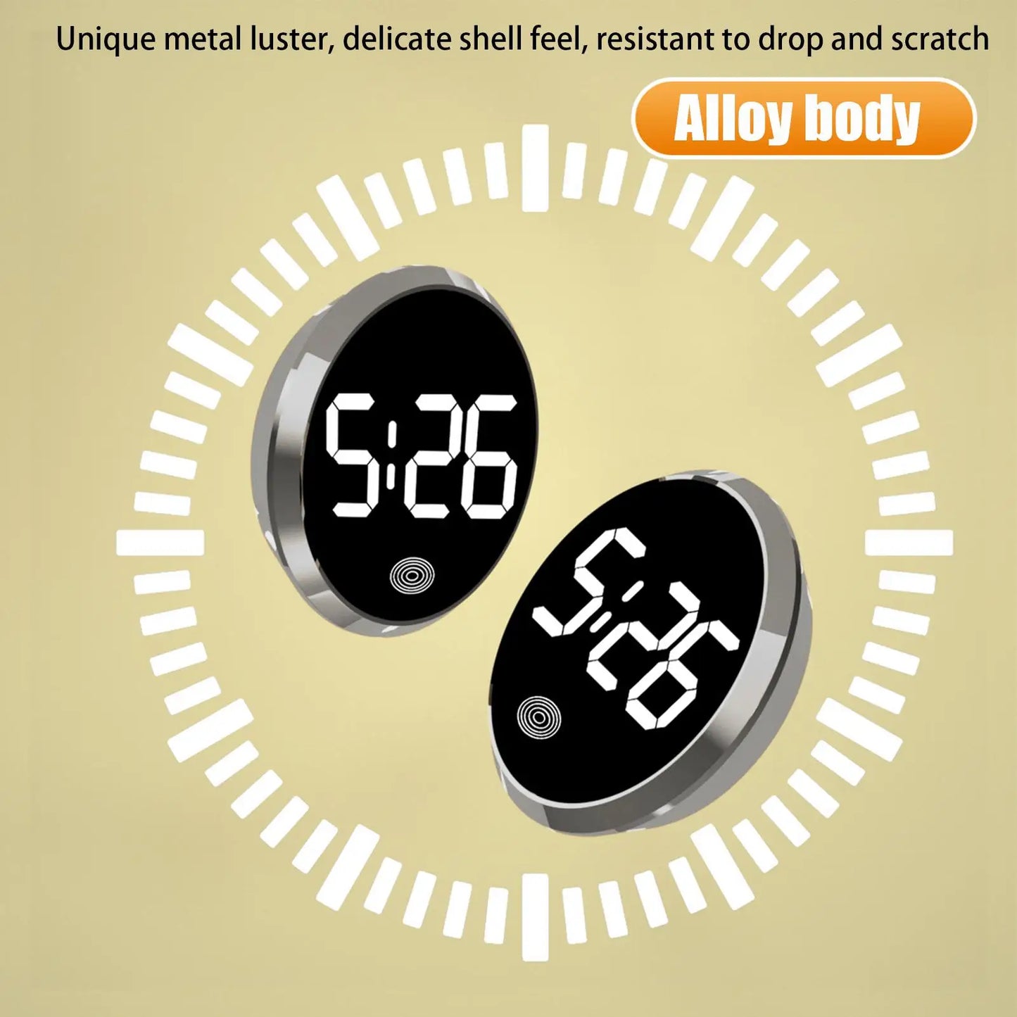 Fashionable LED Car Clock Touch-Control Dashboard Watch, LED Display Light for Fridge RV Classroom Travel Vehicle Supplies Peaceful Pleasures Health and Wellness