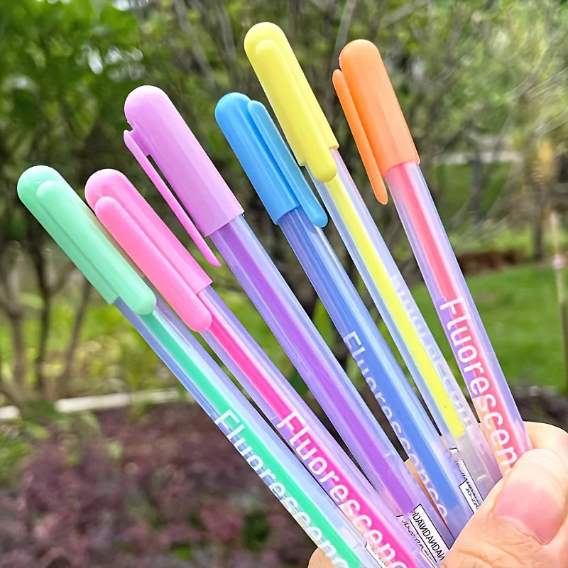 Pastel & Fluorescent Gel Pens 12/6pc | Art, Drawing & Writing