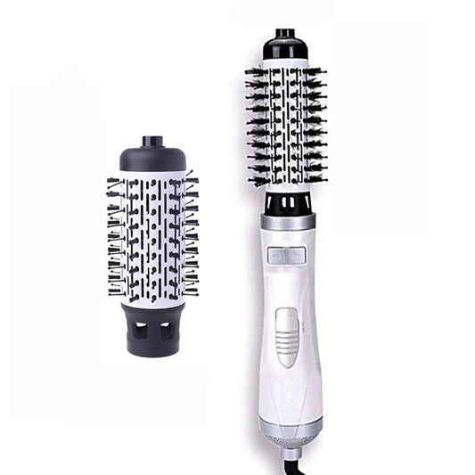 3 in 1 Round Rotating Volumizer Styler Rotating Hair Brush Automatic Rotating Styler Ionic Hair Brush hot air Dryer Peaceful Pleasures Health and Wellness WHITE EU Plug