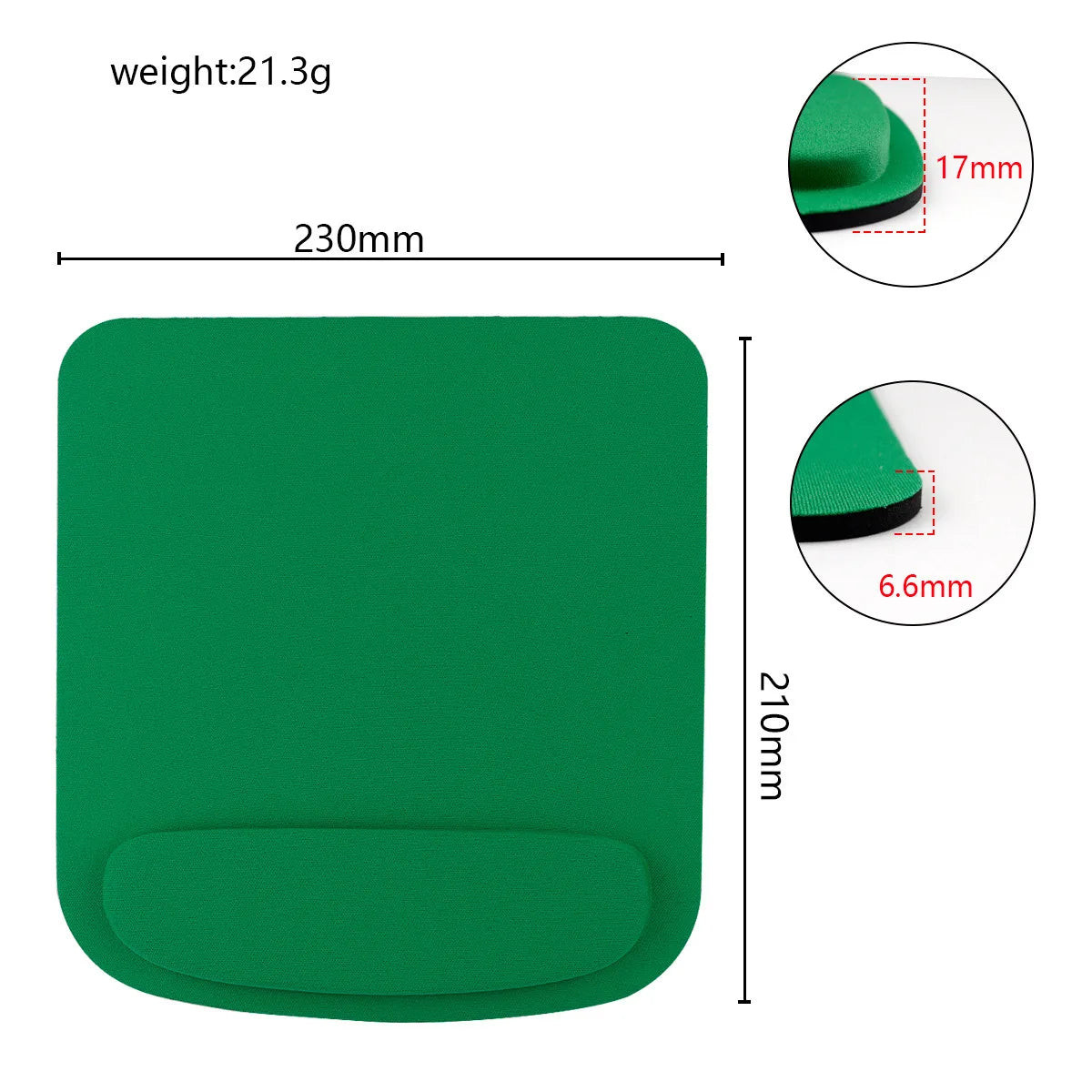 Computer Game Mouse Pad Environmental Eva Ergonomic Mousepad Wrist Pad Solid Color Comfortable Mouse Mats For Office Accessories Peaceful Pleasures Health and Wellness Green