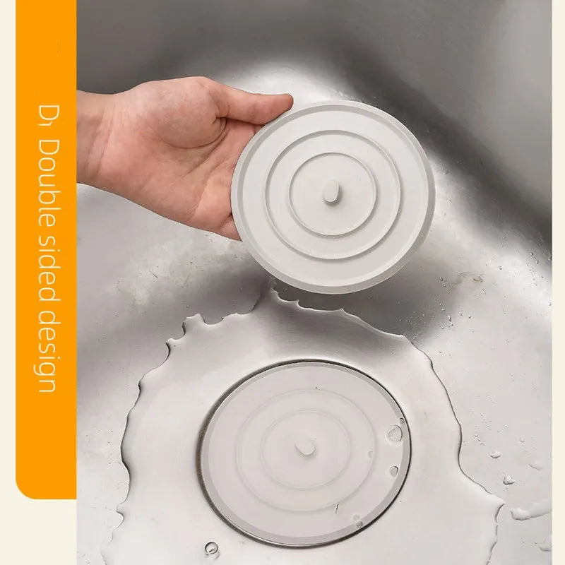 Large Silicone Bathtub Drain Stopper & Hair Catcher – Flat Plug
