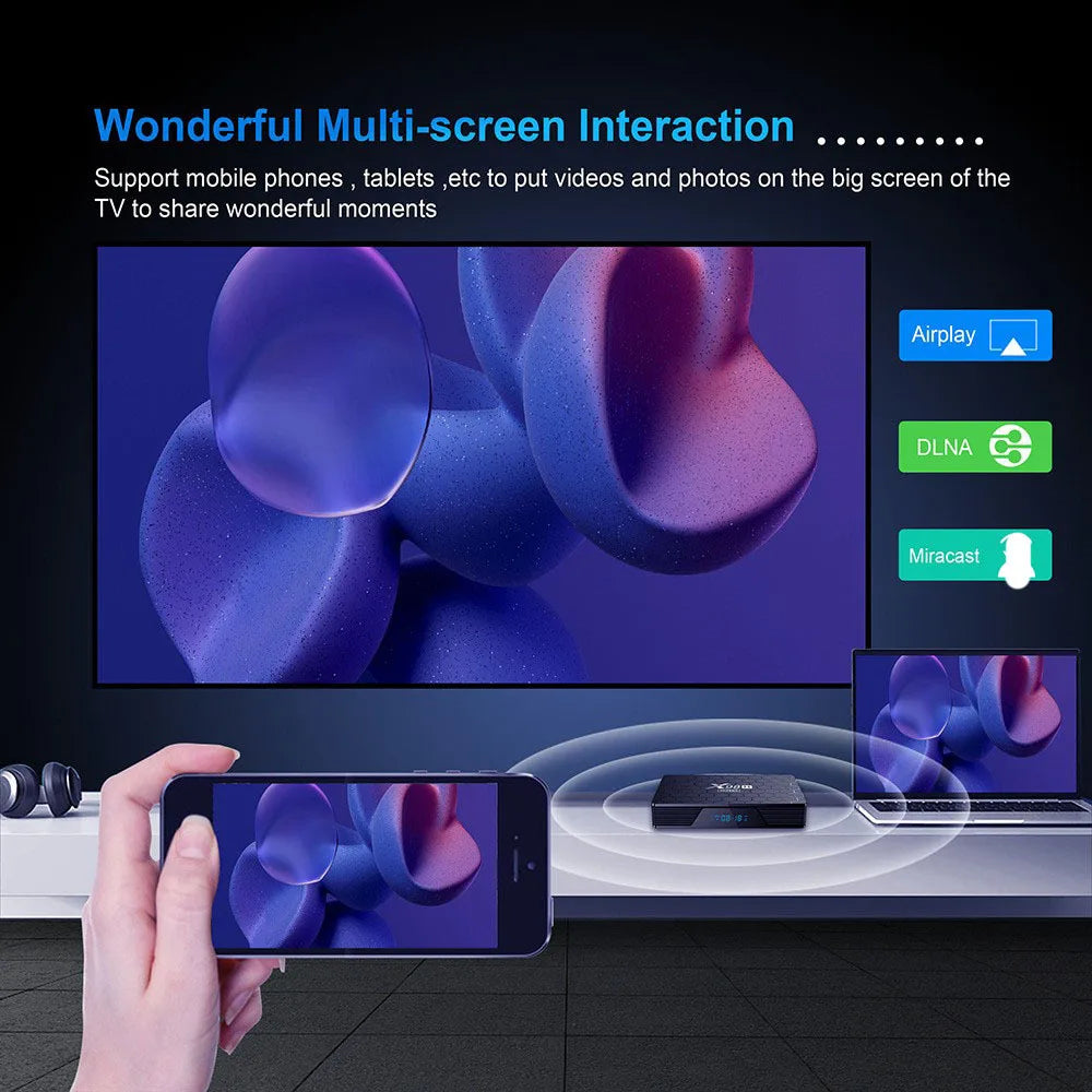 X98H Pro H618 Android12 TV Box 2/4GB RAM 16-64GB ROM Dual WiFi BT5.0+ 1000M LAN 4K Media Player Peaceful Pleasures Health and Wellness