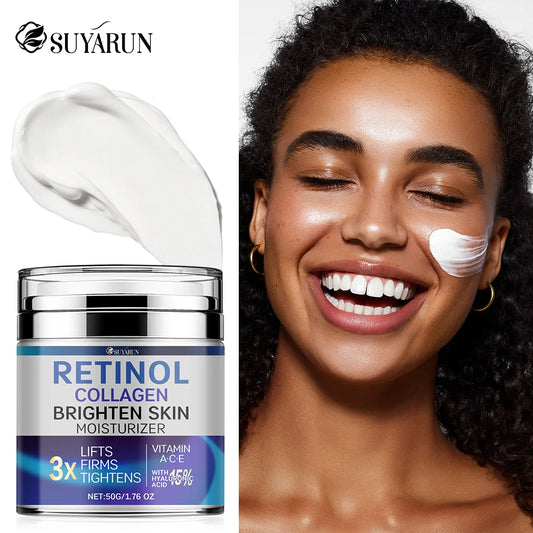 SUYARUN Retinol & Collagen Anti-Aging Face Cream - Wrinkle Reduction, Moisturizing & Brightening, Improve dry skin. Peaceful Pleasures Health and Wellness