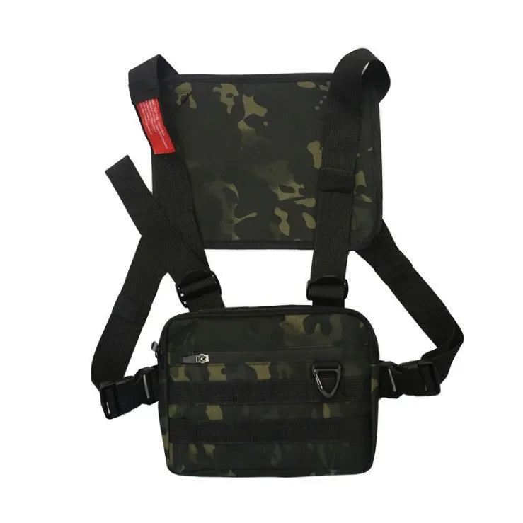 Outdoor Tactical Vest Bag CS Military Wargame Chest Rig Airsoft Pouch Holster Molle System Oxford Men Shoulder Camping Backpack Peaceful Pleasures Health and Wellness Camouflage