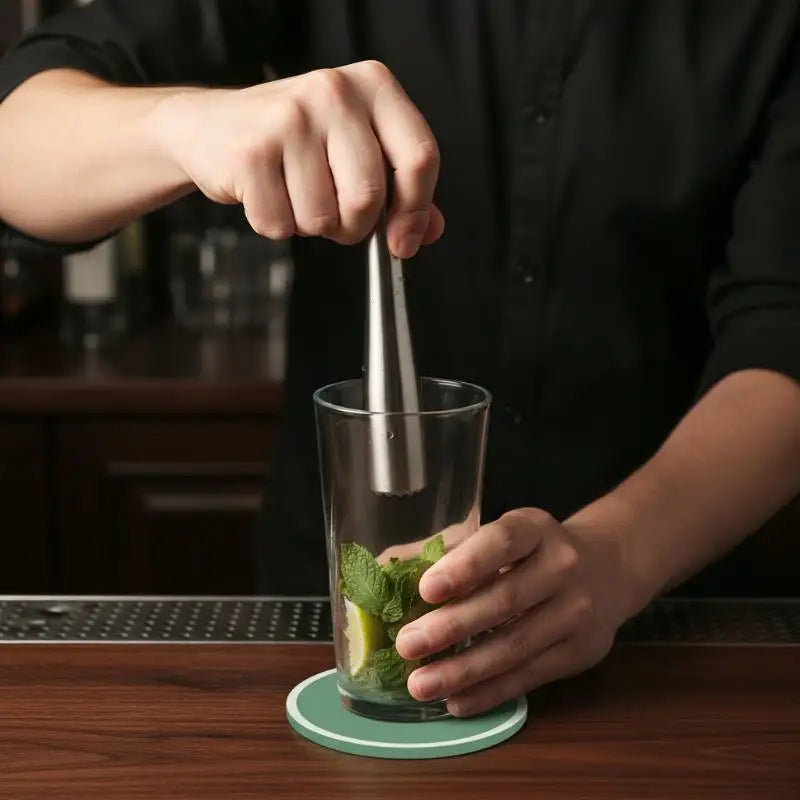2-in-1 Stainless Steel Cocktail Muddler & Ice Crusher Bar Tool
