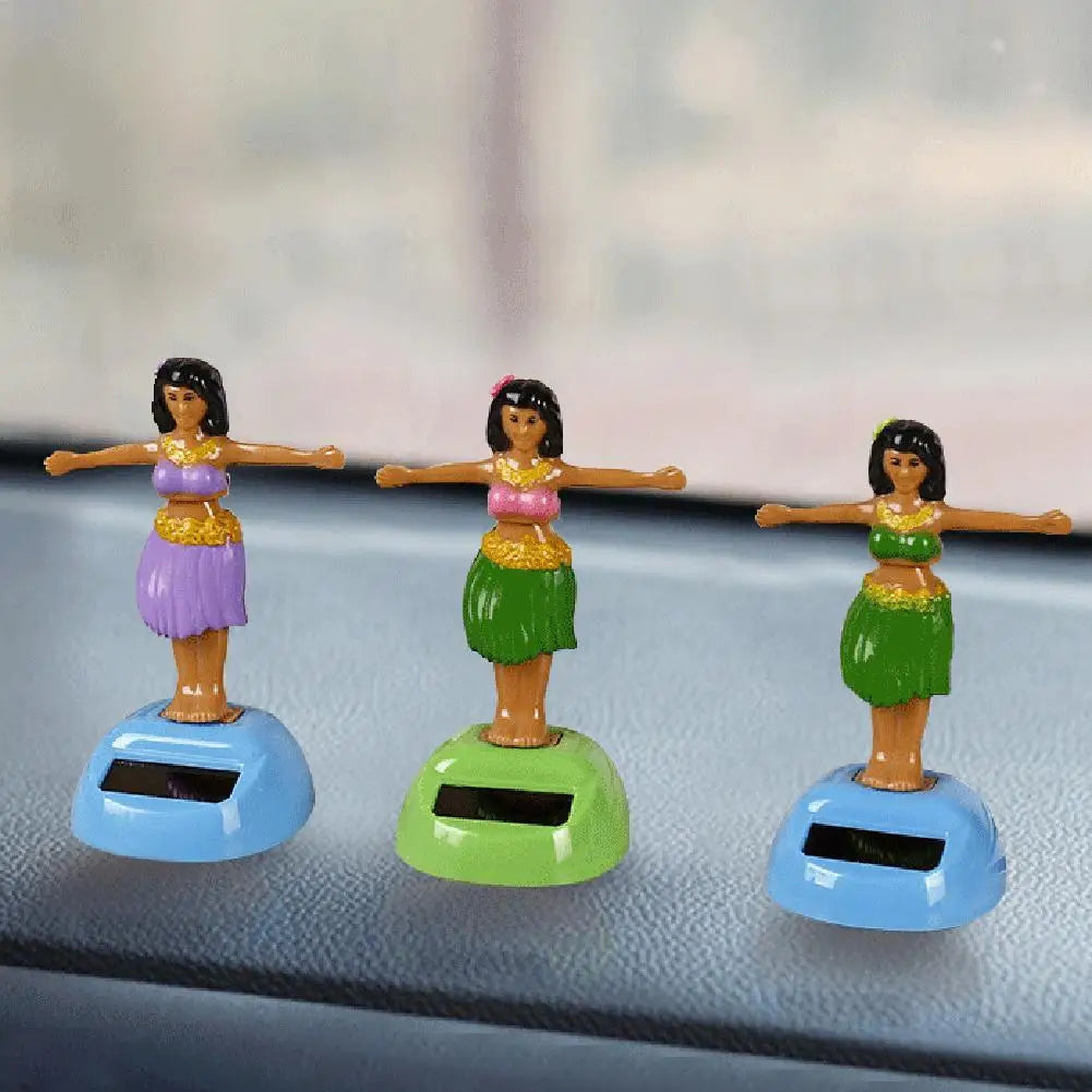 Car Decoration Dancing Doll Car Accessories Solar Power Toy Shaking Head Hawaii Swinging Animated Girl Car Ornament Car-styling Peaceful Pleasures Health and Wellness