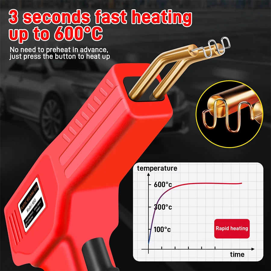New Stapler Plastic Welding Machine Bumper Repair Kit Soldering Iron For Plastic Repair Car Bumper Repair Welding Gun Peaceful Pleasures Health and Wellness