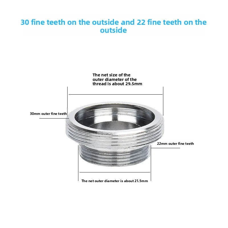 Faucet Thread Adapter 16–32mm Internal & External Fine Tooth