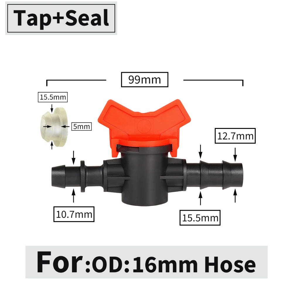 Connectors With 1/2 3/4 Inch Thread Drip Irrigation System Fitting 4/8/10/12/16/20/25mm Hose Barbed Mini Valve Garden Tap Barb Peaceful Pleasures Health and Wellness T