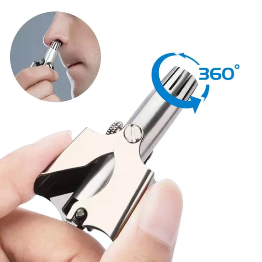 Manual Stainless Steel Nose & Ear Hair Trimmer – Quiet, Washable Nose Hair Trimmer Peaceful Pleasures Health and Wellness