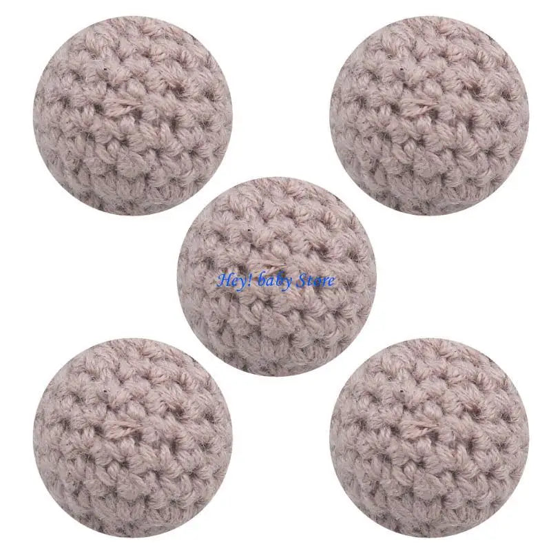 16mm Crochet Beads for Pacifier Clips, Keychains & Jewelry