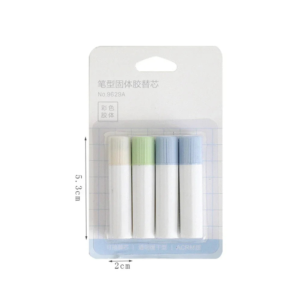 Pen Refillable Solid Glue Stick Quick Drying Strong Adhesive Nontoxic