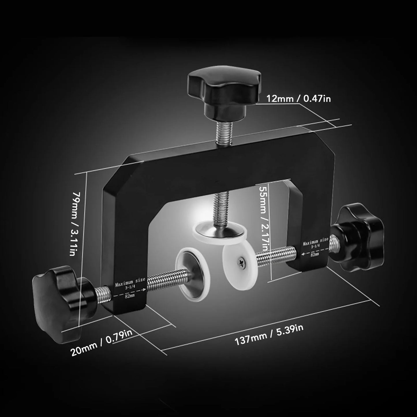 3 Way Face Clamp Aluminium Alloy Ergonomic Design Adjustable Cabinet