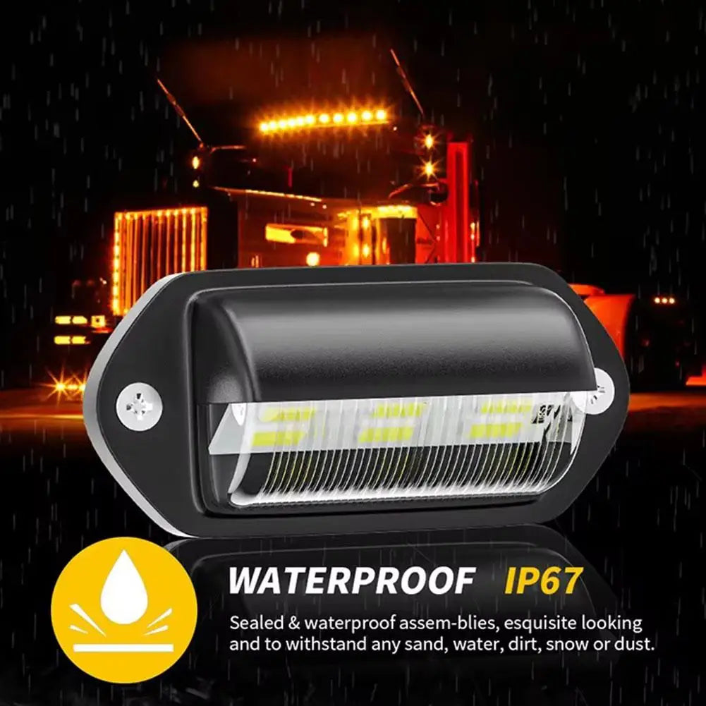 2-Pack 6-LED License Plate Lights – Truck SUV Trailer Van