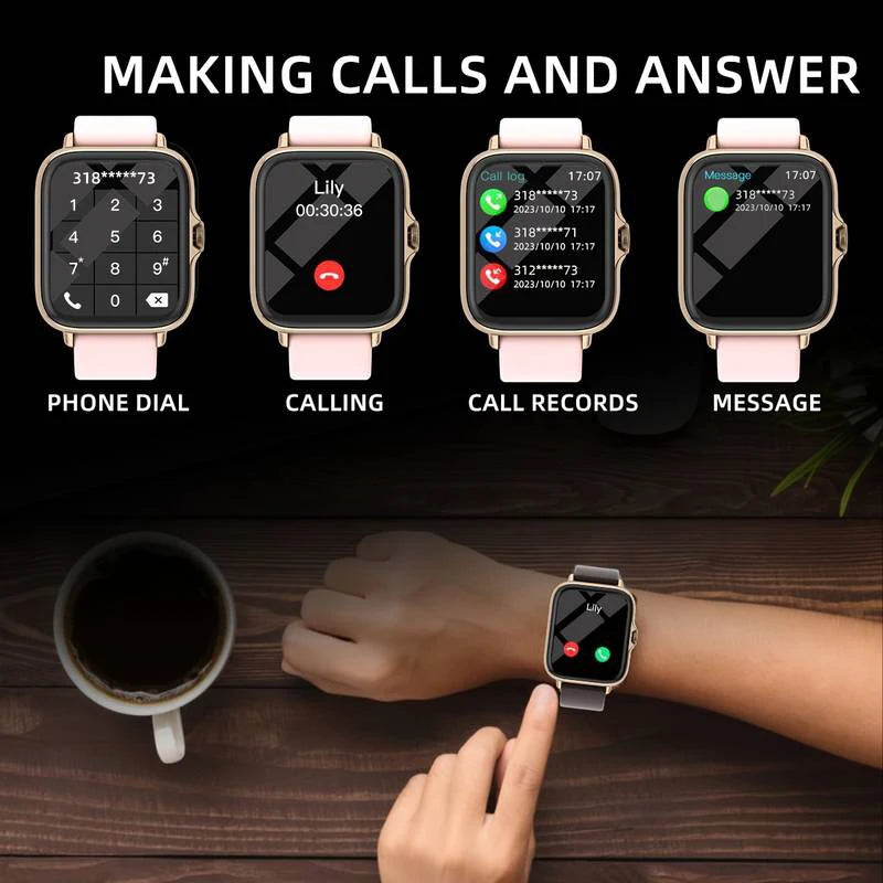LOMAXFR Smart Watch – Wireless Calling, Multi-Sport, iOS & Android
