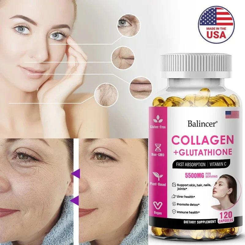 Glutathione Collagen Capsules – Antioxidant Skin Supplement